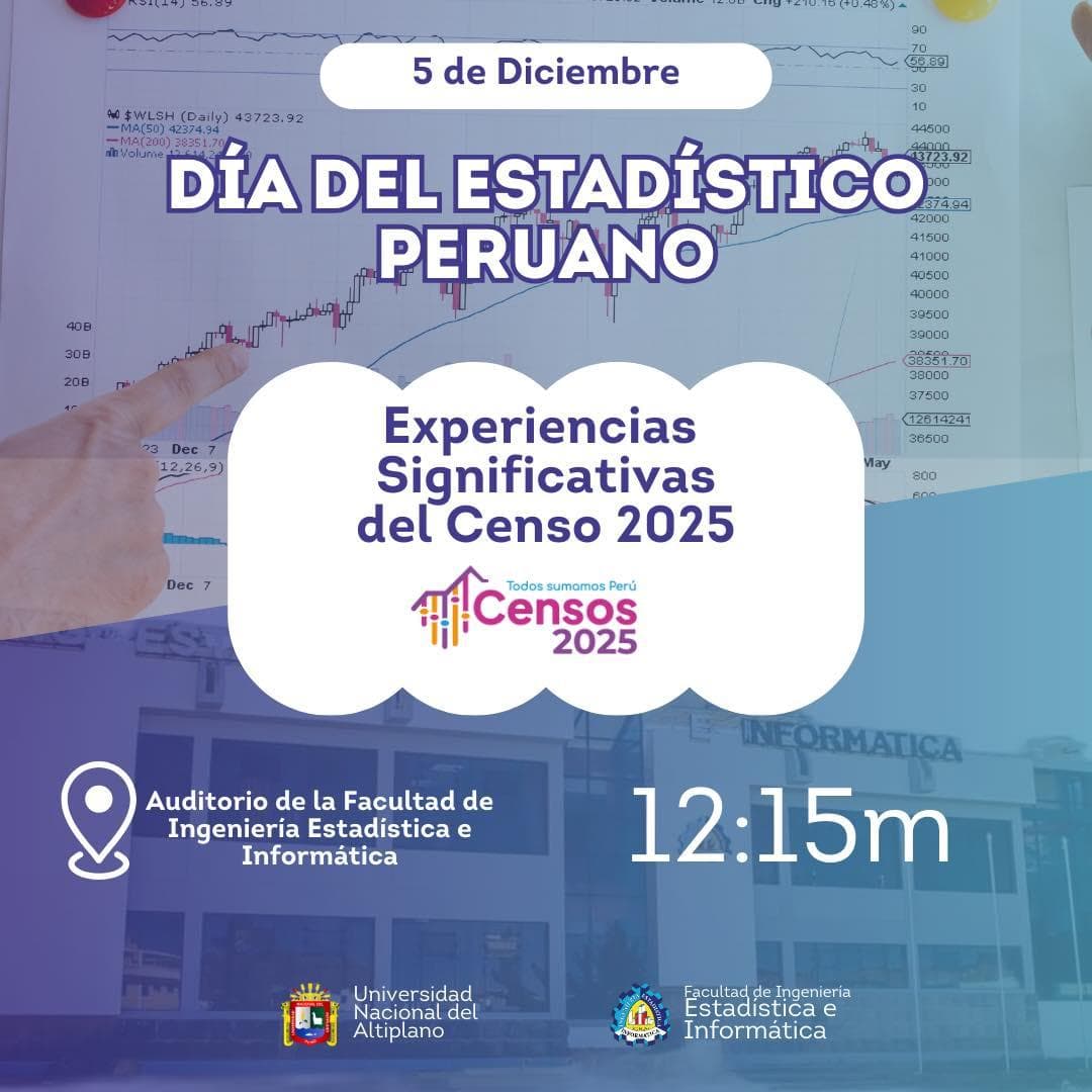 Cartel del Día del Estadístico Peruano