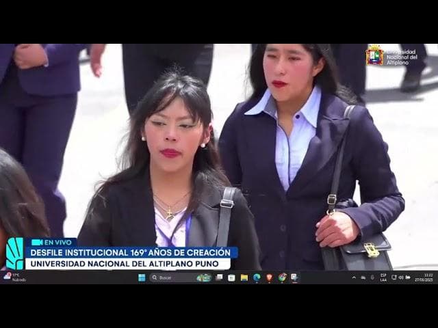 Desfile institucional por los 169 años de la UNA Puno